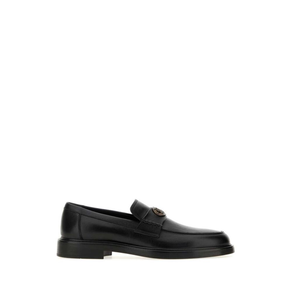 Burberry Men Black Leather Pembroke Loafers